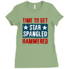 star spangled hammered Ladies Fitted T-Shirt