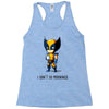 i don't do mornings Racerback Tank