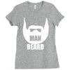 man beard Ladies Fitted T-Shirt