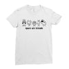space are friends black Ladies Fitted T-Shirt