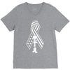 fallen soldier ribbon never forget military V-Neck Tee