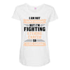 I am Not Super Woman But I'm Fighting Uterine Cancer So Close Enough Maternity Scoop Neck T-shirt
