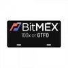 100x or gtfo bitmex edition white logo License Plate