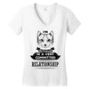 I Am Cat Actually In A Very Commited Relationship Women's V-Neck T-Shirt