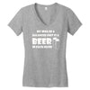 a balanced diet is a beer in each hand Women's V-Neck T-Shirt