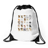 dabbing animals Drawstring Bags