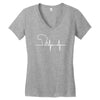 my heart pumps africa Women's V-Neck T-Shirt