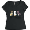 happy meowr Women's Triblend Scoop T-shirt