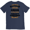 Super Cool Nana Of A Freaking Awesome Granddaughter V-Neck Tee
