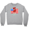 bacon american flag dab Crewneck Sweatshirt