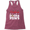 christmas dogs and paws Racerback Tank