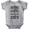 read books drink coffee eat chocolate pet cats Baby Bodysuit