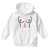 breast with pink ribbon Youth Hoodie