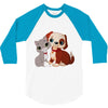 nice cat and dog 3/4 Sleeve Shirt