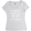 i'm mostly peace, love and light &amp; a little go fuck yourself Women's Triblend Scoop T-shirt