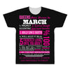quens are born in march All Over Men's T-shirt