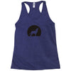 wolf howling at moon Racerback Tank