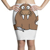 cokelat animal Pencil Skirts