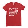 The Universe Is Made Of Protons Neutrons Electrons Morons Ladies Fitted T-Shirt