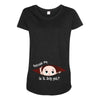 July Peeking Out Baby Boy Maternity Scoop Neck T-shirt