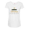 snow merry christmas Maternity Scoop Neck T-shirt
