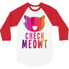 CHECK MEOWT CAT 3/4 Sleeve Shirt
