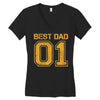 1 best dad Women's V-Neck T-Shirt