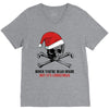 skull christmas V-Neck Tee