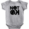 not ok baseball Baby Onesie