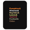 fall helvetica Mousepad
