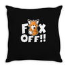 fox off Throw Pillow