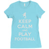 keep calm and play football Ladies Fitted T-Shirt