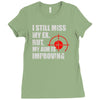 i still mis my ex but my aim is improving Ladies Fitted T-Shirt