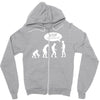banksy funny human evolution indie Zipper Hoodie