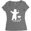 bear grills bbq funny Women's Triblend Scoop T-shirt