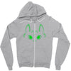 neon toothless Zipper Hoodie