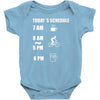 today's beer schedule cycling 6am Baby Bodysuit