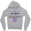 i crochet so i don't choke people save a life, send yarn Zipper Hoodie