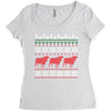 cow christmas Women's Triblend Scoop T-shirt