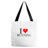 i love running Tote Bags
