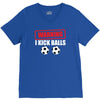 warning i kick balls V-Neck Tee