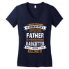 Super Cool Father Of A Freaking Awesome Daughter Women's V-Neck T-Shirt