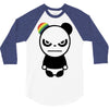 angry panda rainbow 3/4 Sleeve Shirt
