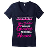 Mammie Was Created Because Need Real Heroes Women's V-Neck T-Shirt