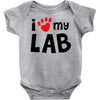 i love my lab labrador Baby Onesie