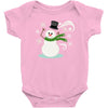 windy snowman Baby Onesie