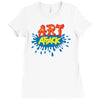 retro tv show unofficial art attack Ladies Fitted T-Shirt