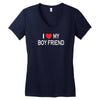 i love my boy friend Women's V-Neck T-Shirt