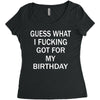 guess what i fucking Women's Triblend Scoop T-shirt