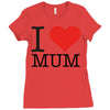i love mum Ladies Fitted T-Shirt